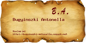 Bugyinszki Antonella névjegykártya